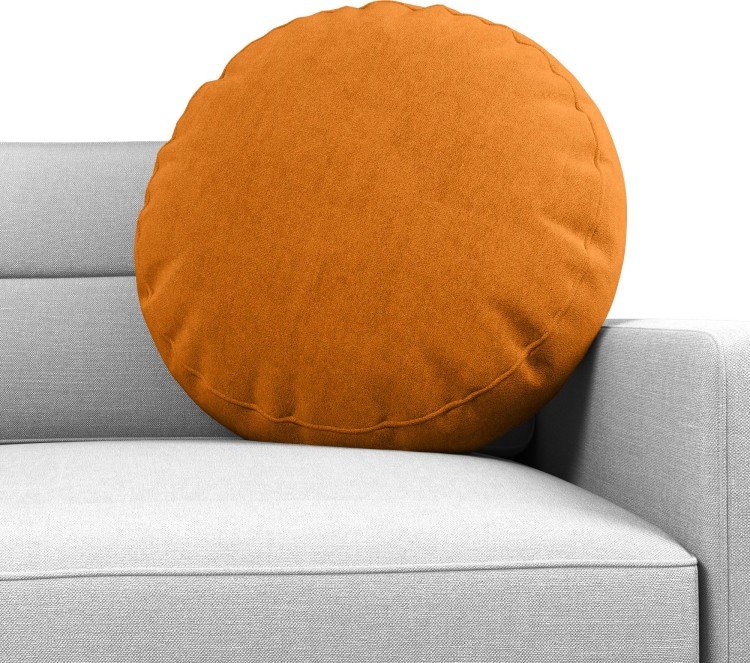 Подушка круглая «Кортин» канвас оранжевый
